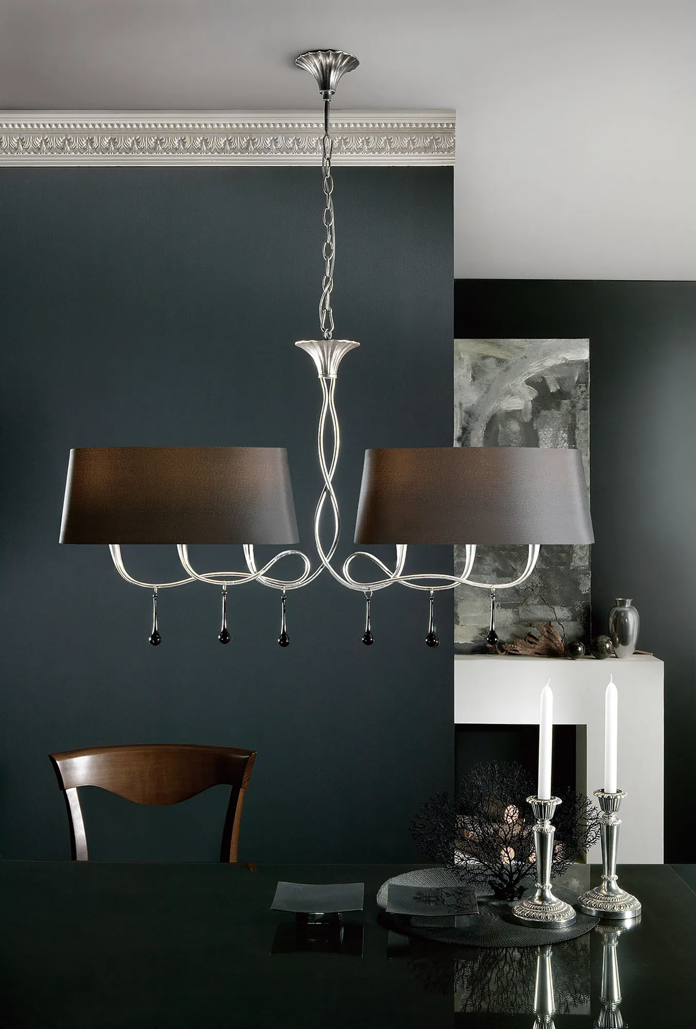 Paola Silver-Black Ceiling Lights Mantra Linear Fittings Paola Silver-Black Ceiling Lights Mantra Linear Fittings